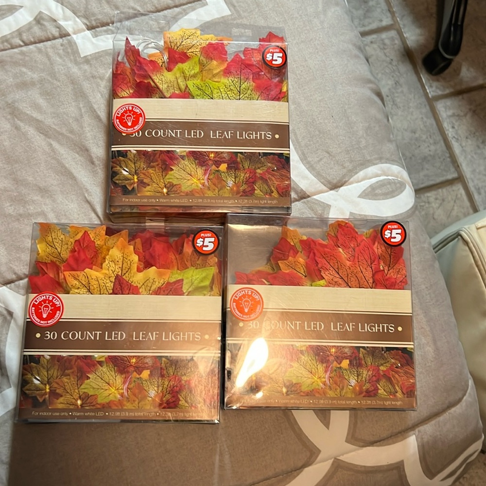 Fall leaves LED lights, 3 boxes